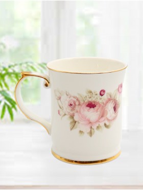 Porcelain Rose Mug With Gift Box